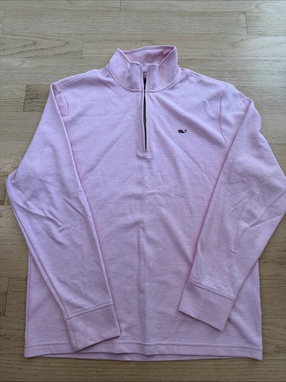 Vineyard Vines Men's Light Pink Quarter-Zip Pullover
